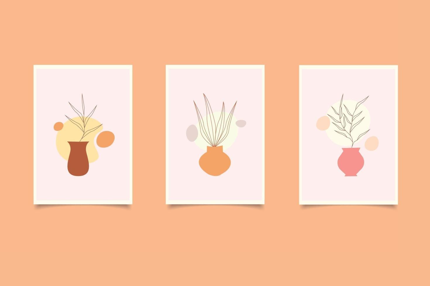Collection wall decoration boho style vector