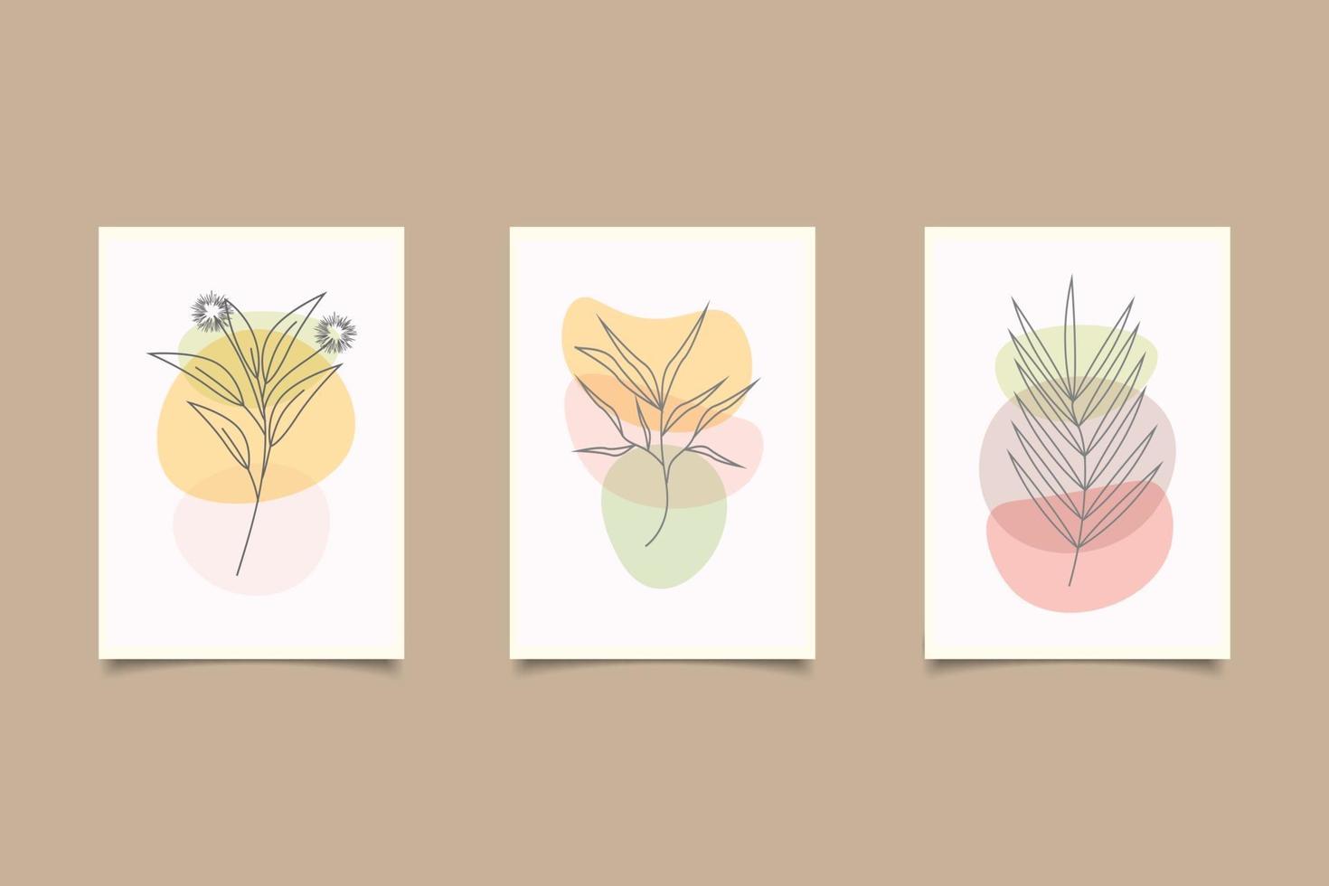 Collection wall decoration boho style vector