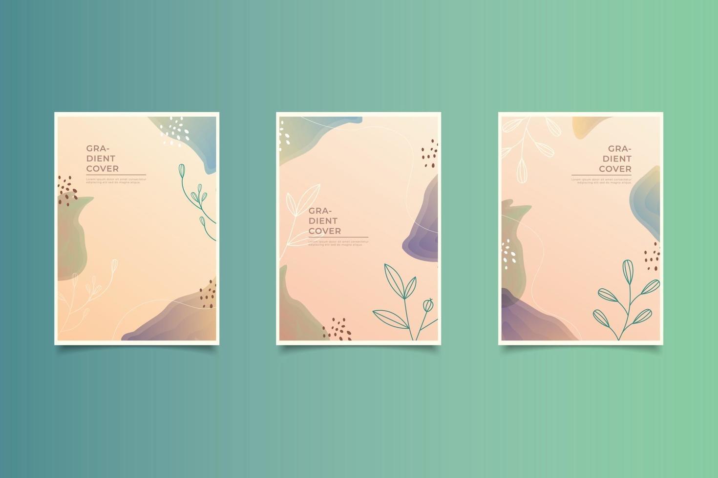 Collection abstract cover design vector