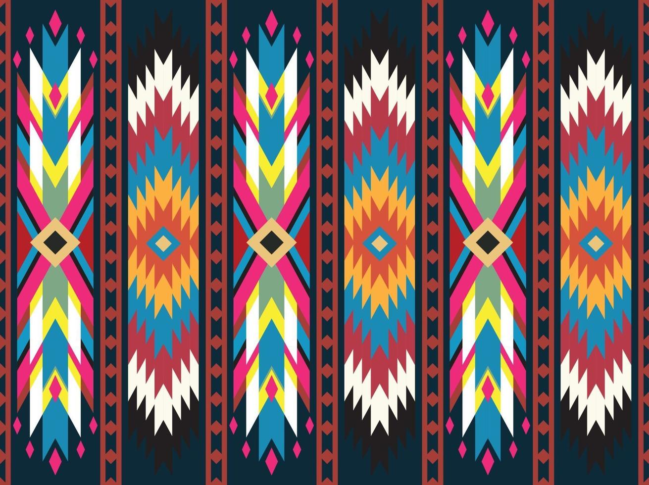 tribal geometric pattern seamless textile ethnic texture vector