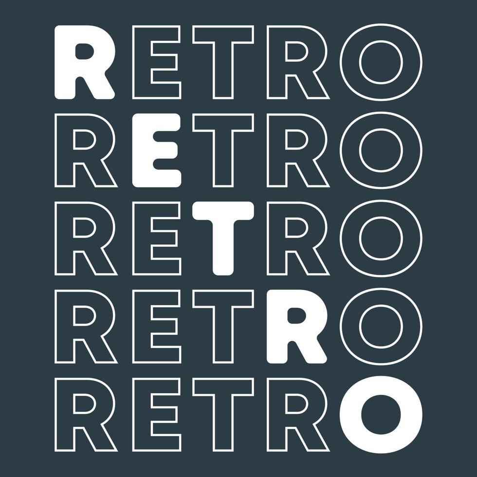 Retro minimal typography for t-shirt, stamp, tee print, applique. vector