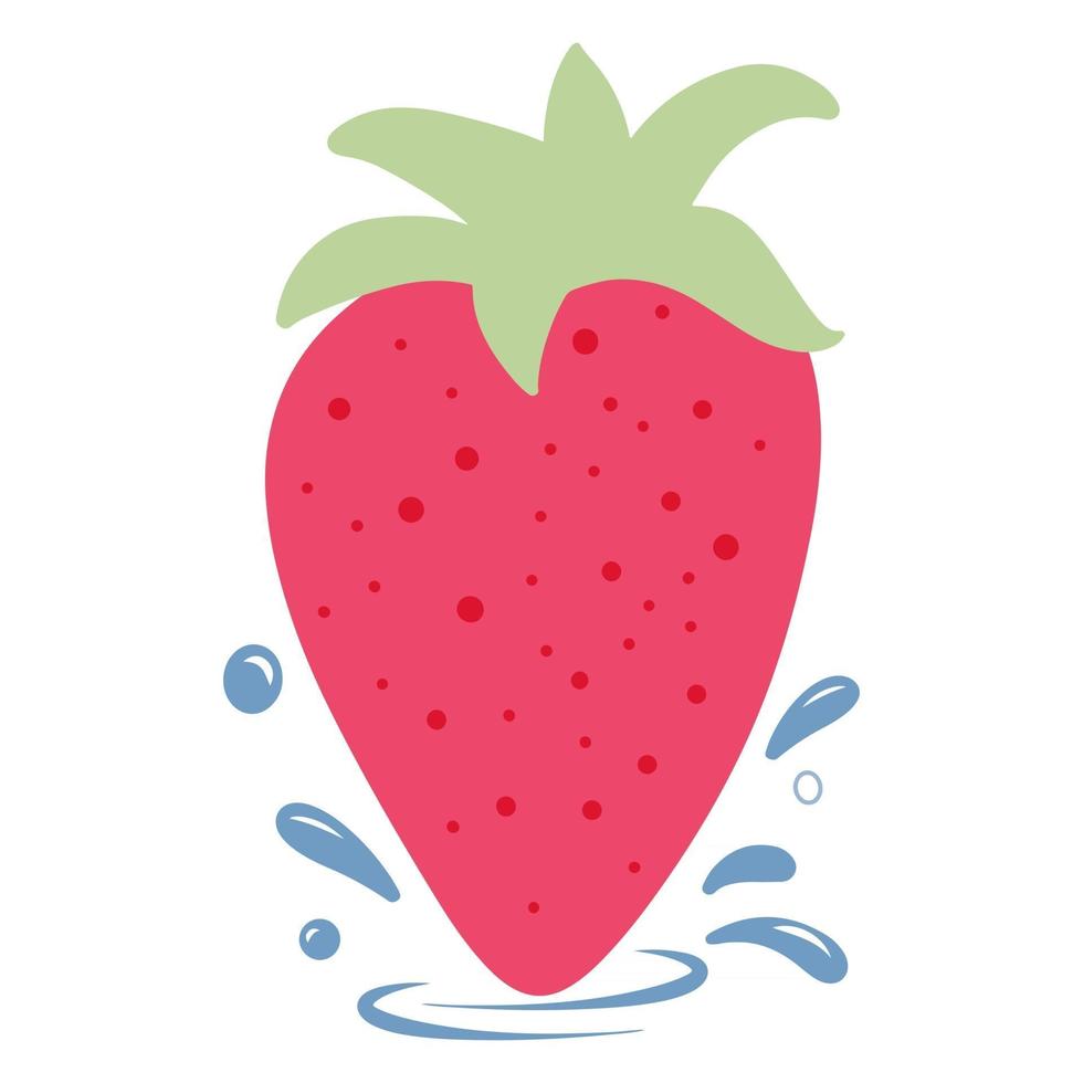 Strawberry. Vector illustration, flat style. 3066869 Vector Art at Vecteezy