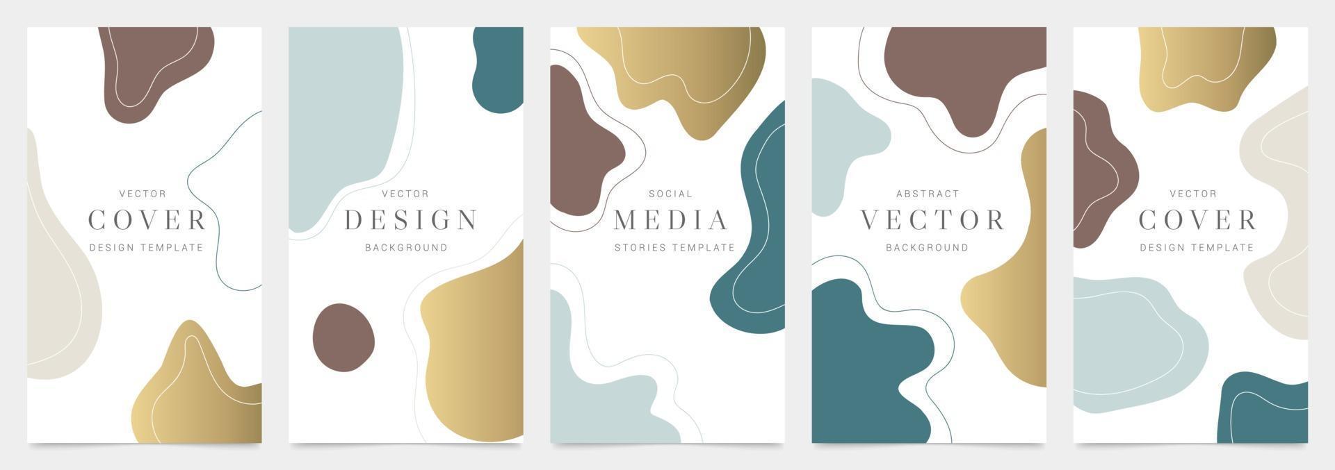 Cover design and Social media post and stories background vector. vector