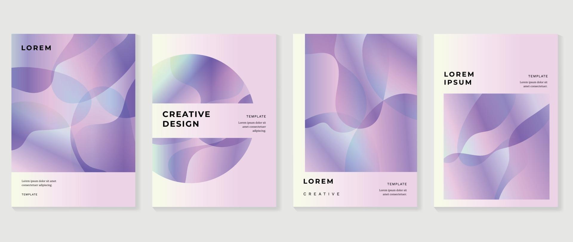 Modern cover vector template with watercolor and Geometric shape.