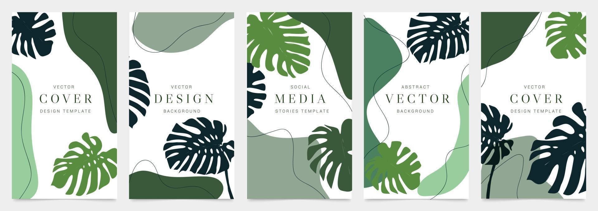 Cover design and Social media post and stories background vector. vector