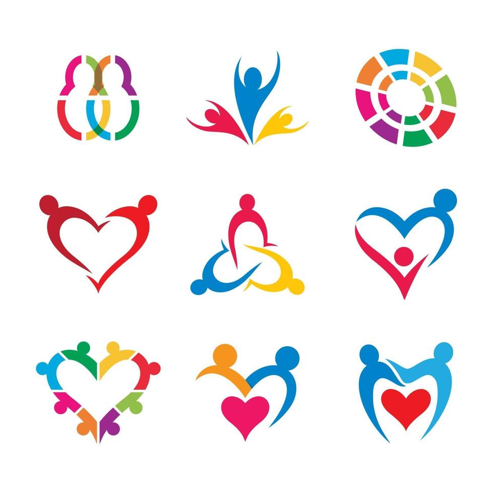 Community care logo images design vector