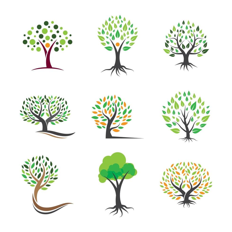 Tree logo images design vector