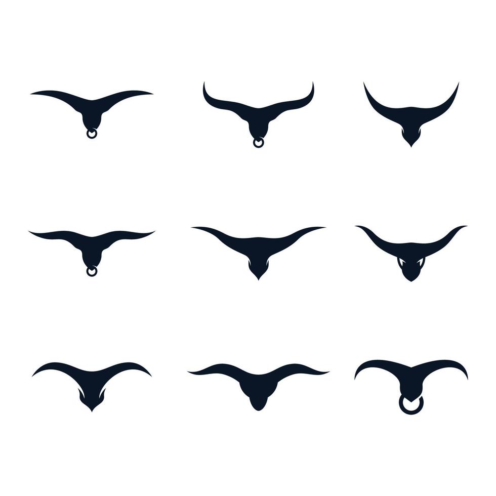 Bull head logo images vector