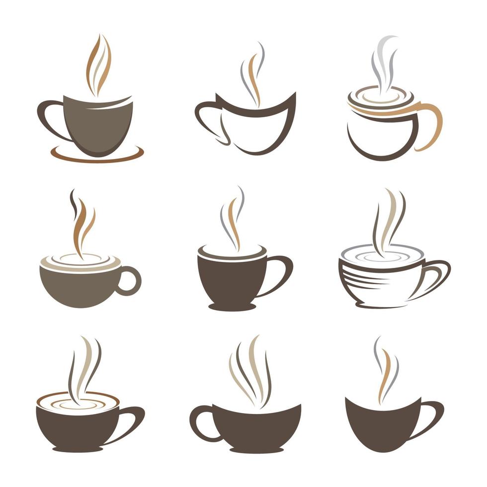 imágenes de taza de cafe logo vector