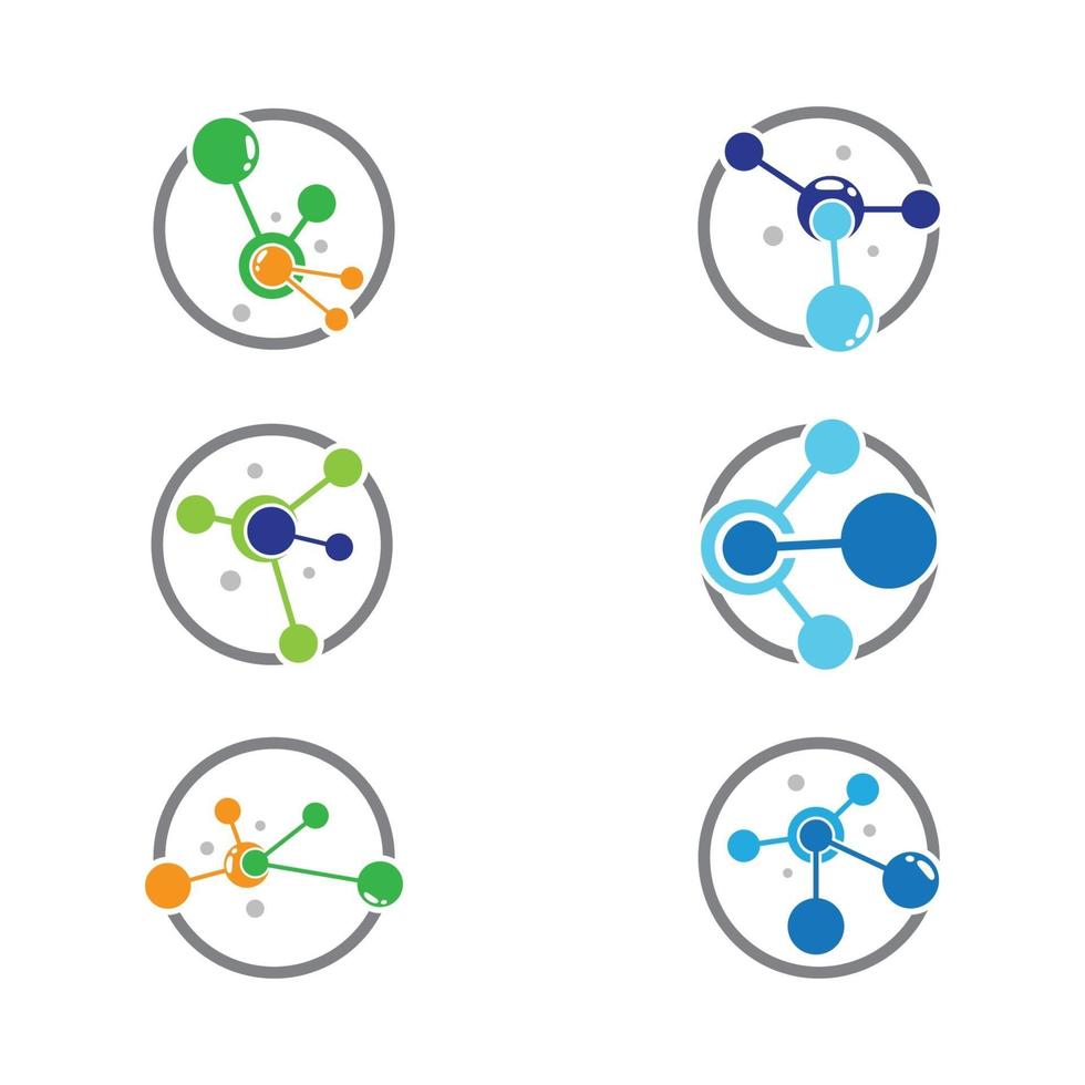Molecule logo design vector