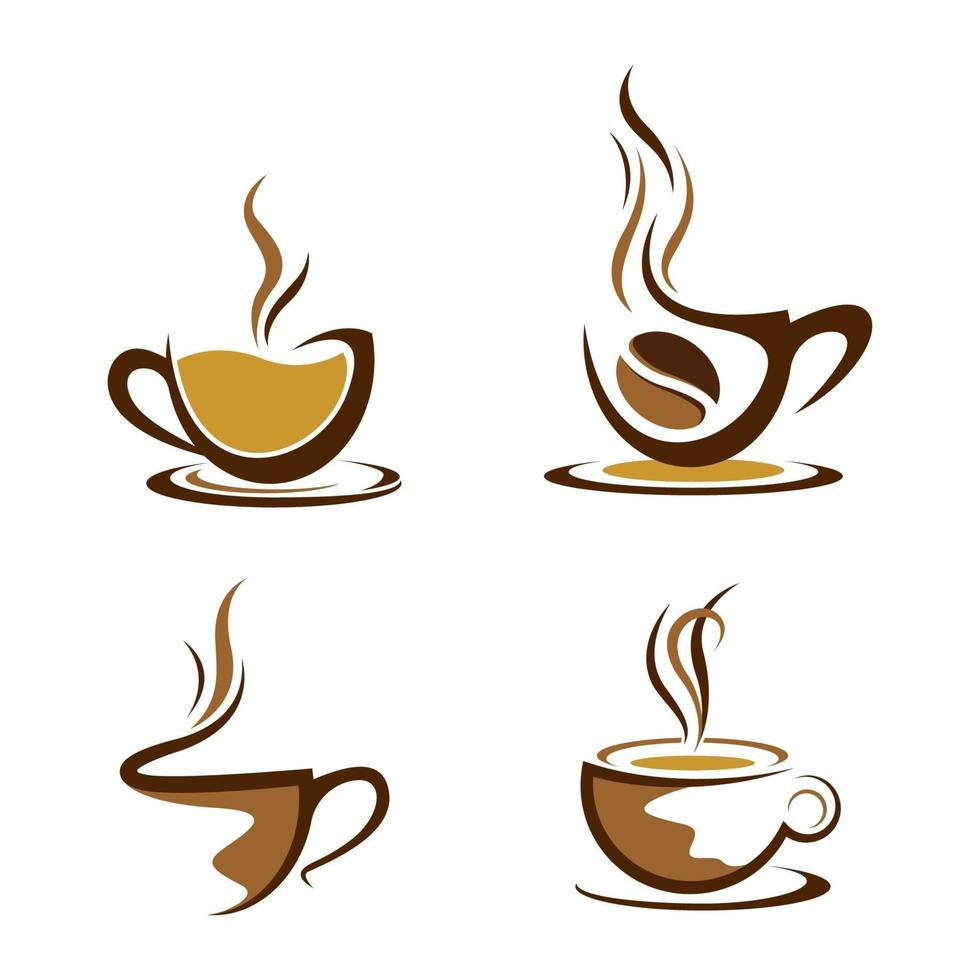 imágenes de taza de cafe logo vector