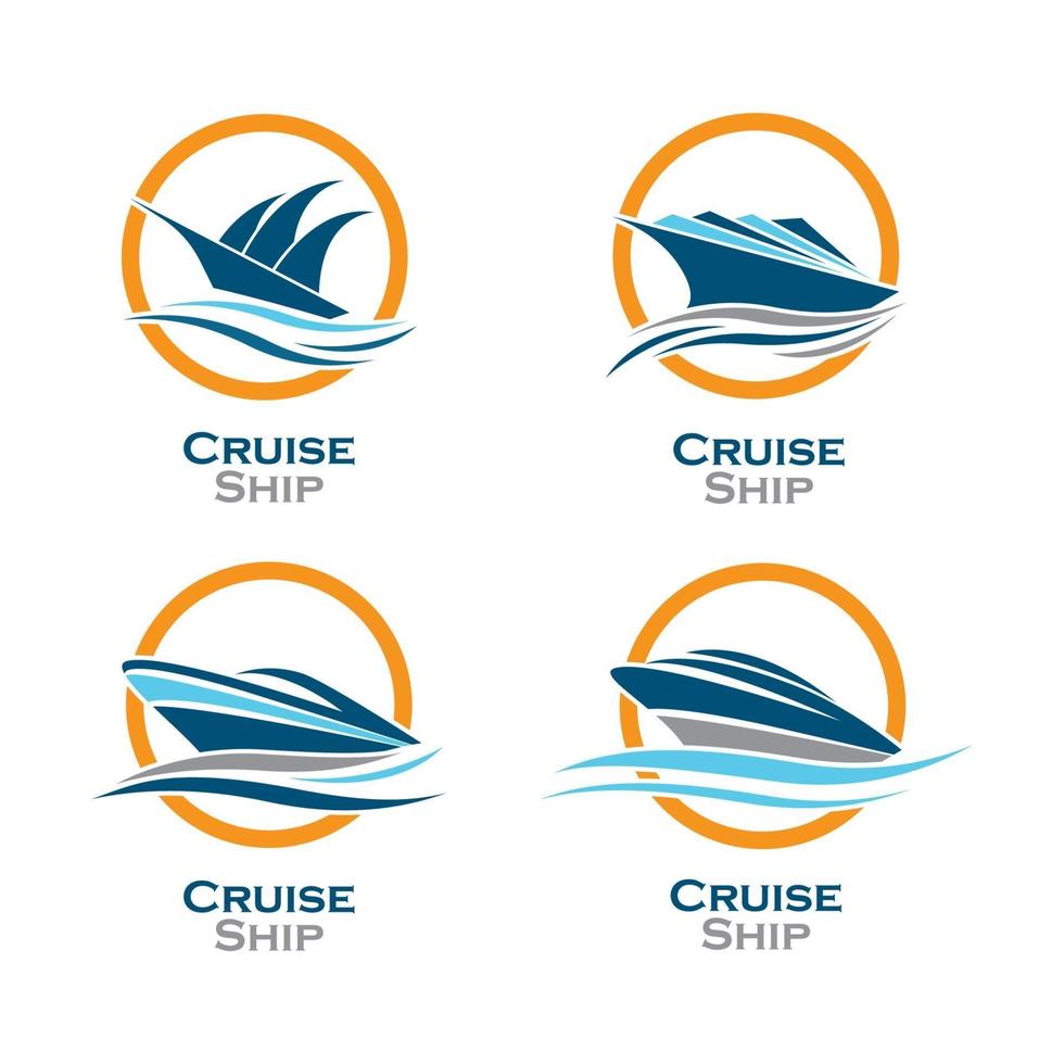 imágenes de logo de crucero vector