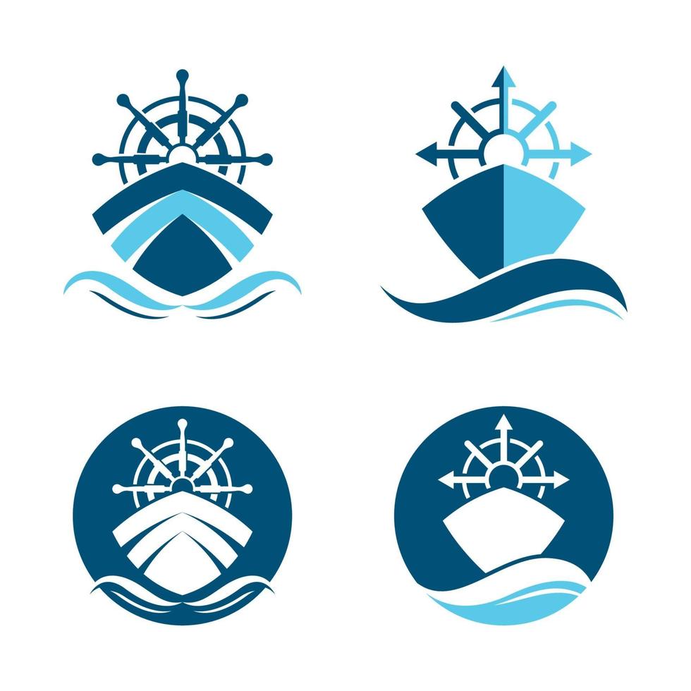 Cruise ship logo images vector