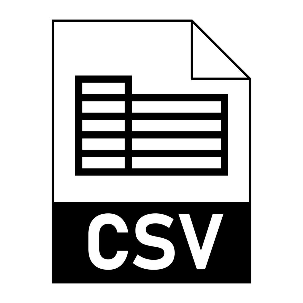 diseño plano moderno del icono de archivo csv para web vector