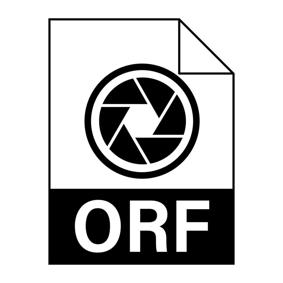 Modern flat design of ORF file icon for web vector