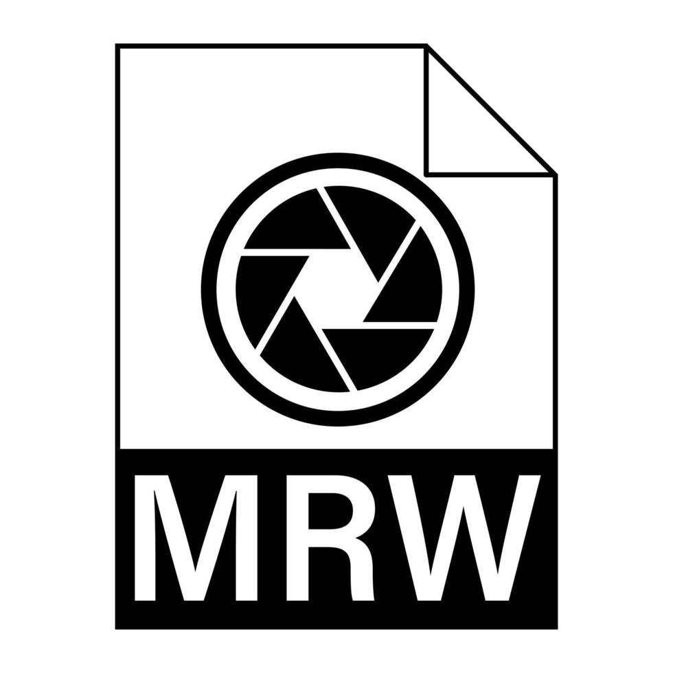 Modern flat design of MRW file icon for web vector