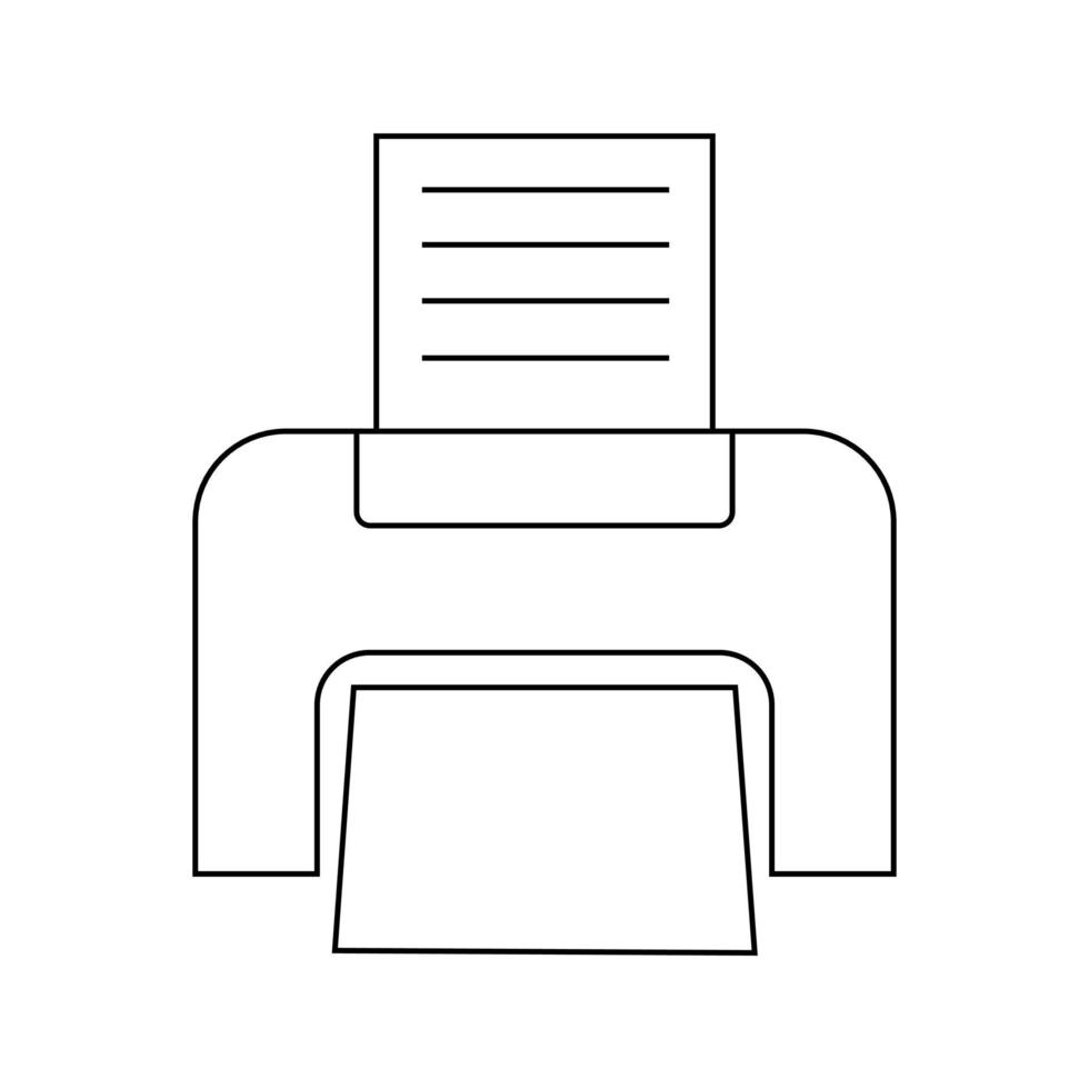 Simple illustration of printer Personal computer component icon vector