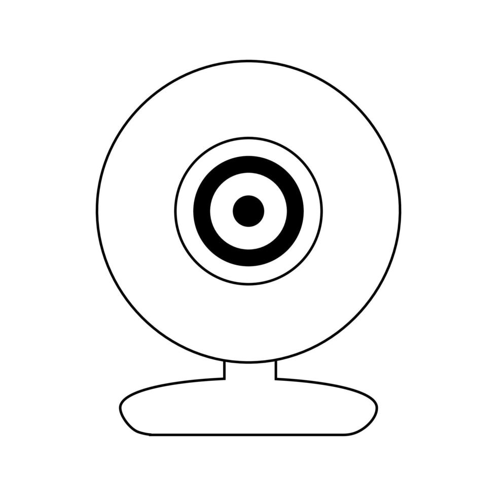 Simple illustration of video camera Personal computer component icon vector