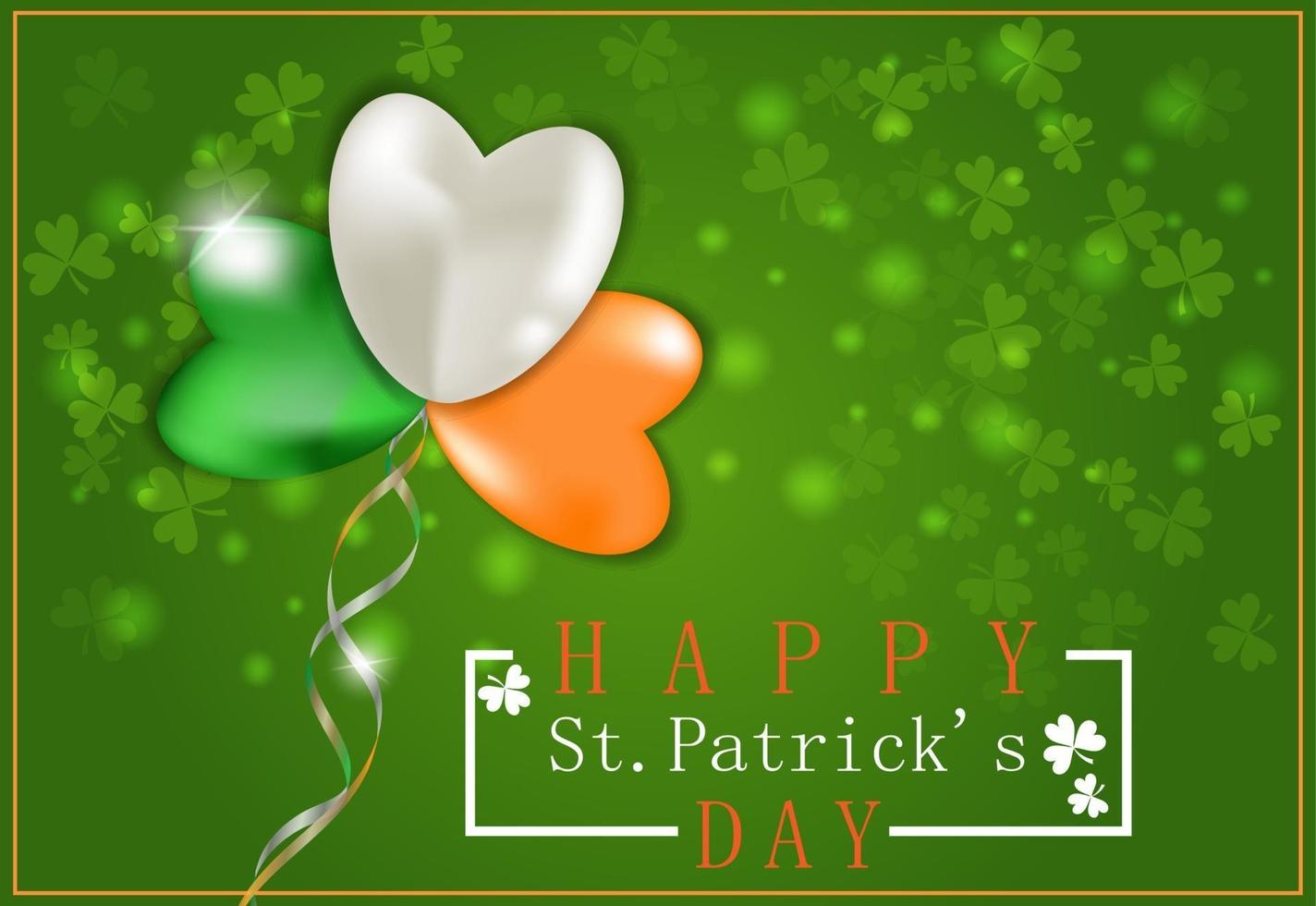 St. Patrick's Day banner. Inflatable balloons vector