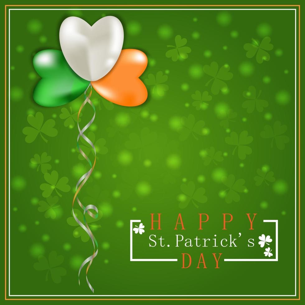 St. Patrick's Day banner. Inflatable balloons vector