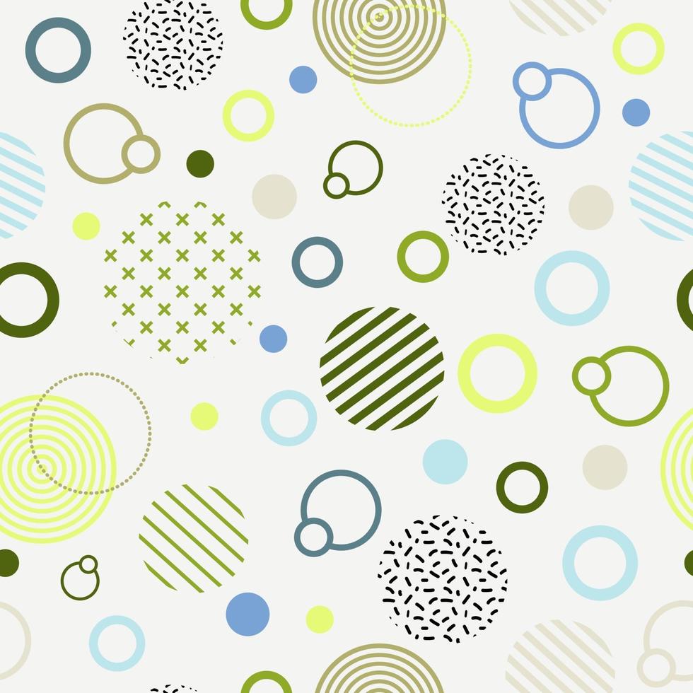 Memphis style abstract seamless pattern with simple geometric shapes. vector