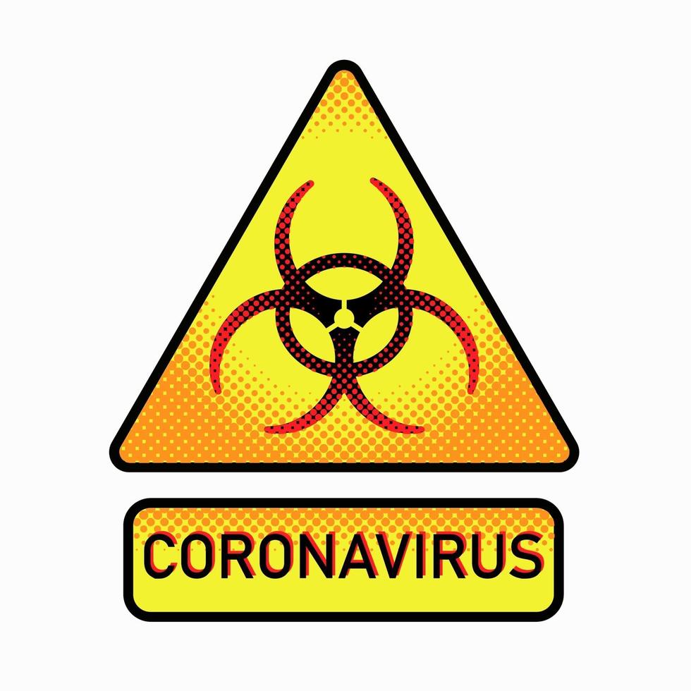 Sign of biological protection. The spread of corona. hazard symbo vector