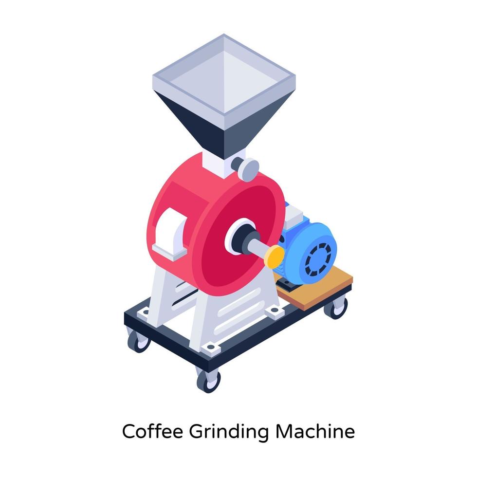Coffee Grinding Machine vector