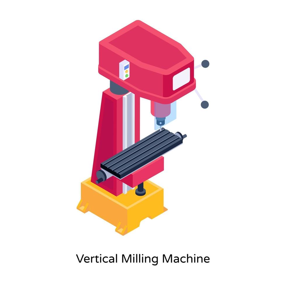 Vertical Milling Machine vector