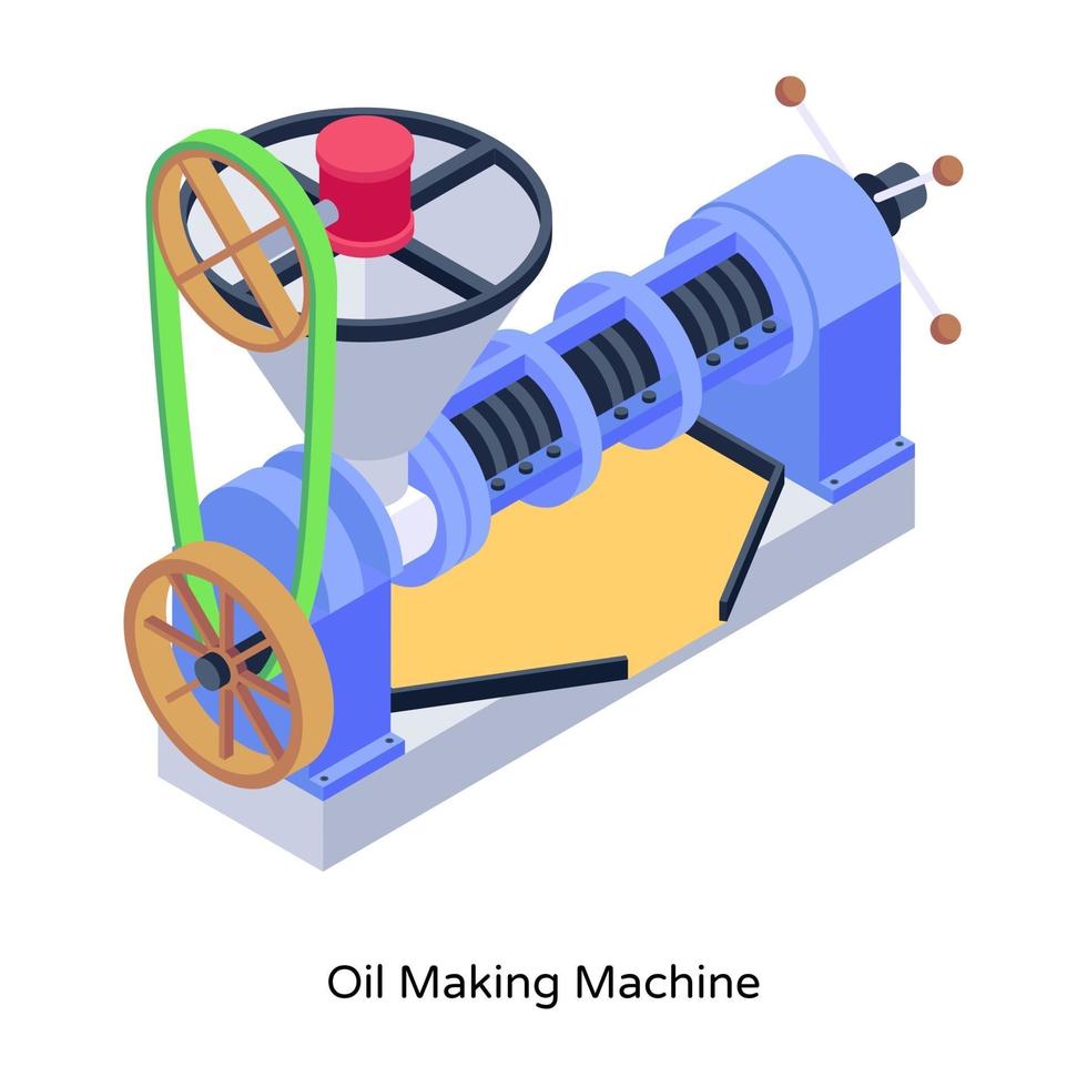 máquina de hacer aceite vector