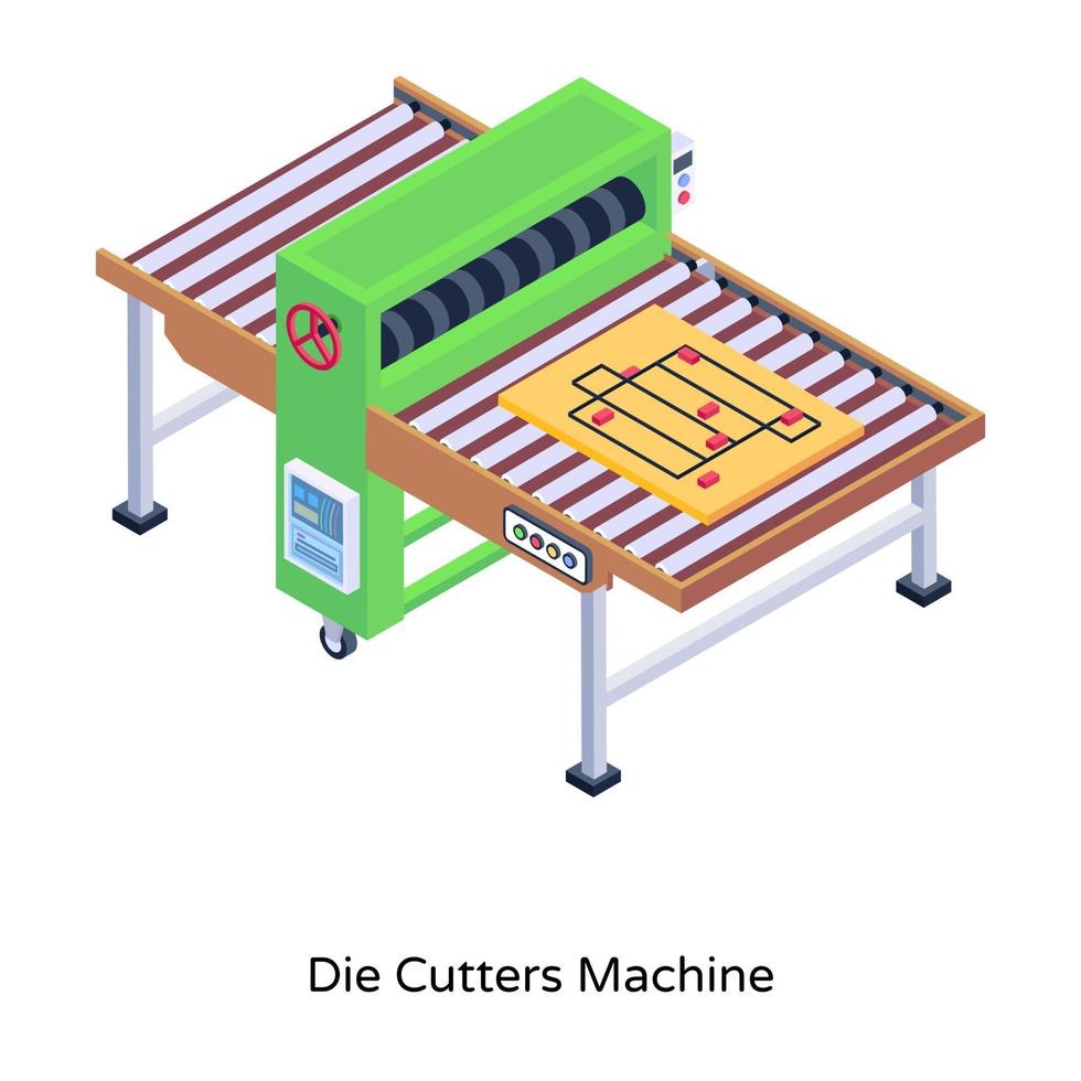 Die Cutters Machine vector