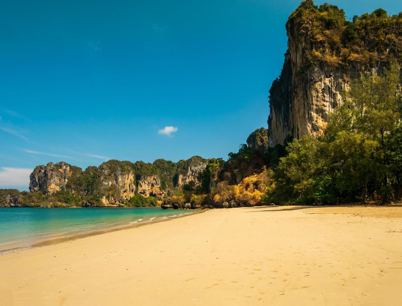 Beautiful summer beaches and limestone mountains photo