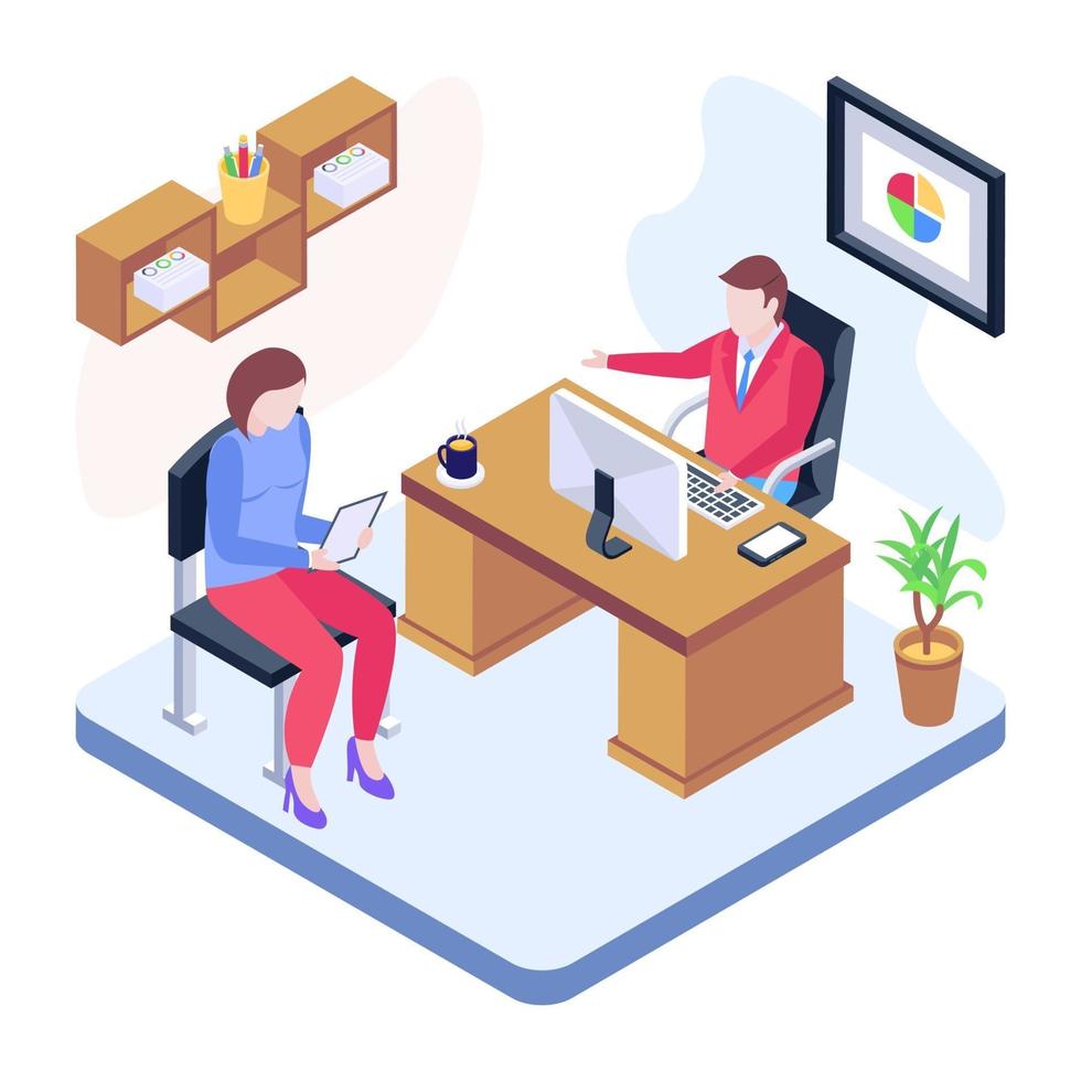 Office and  Work Place vector