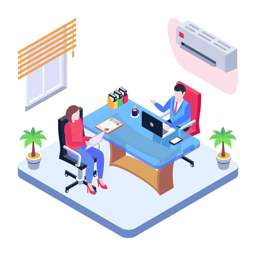 Office and  Work Place vector