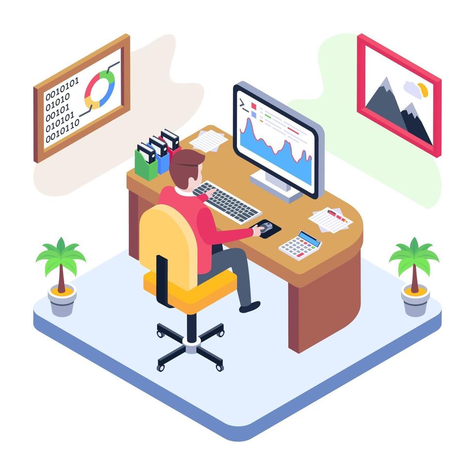 Office and  Work Place vector