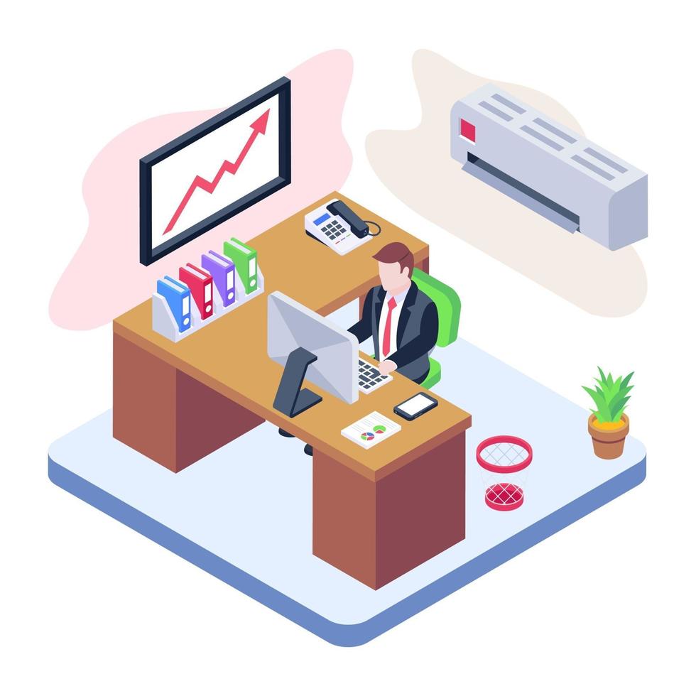 Office and  Work Place vector