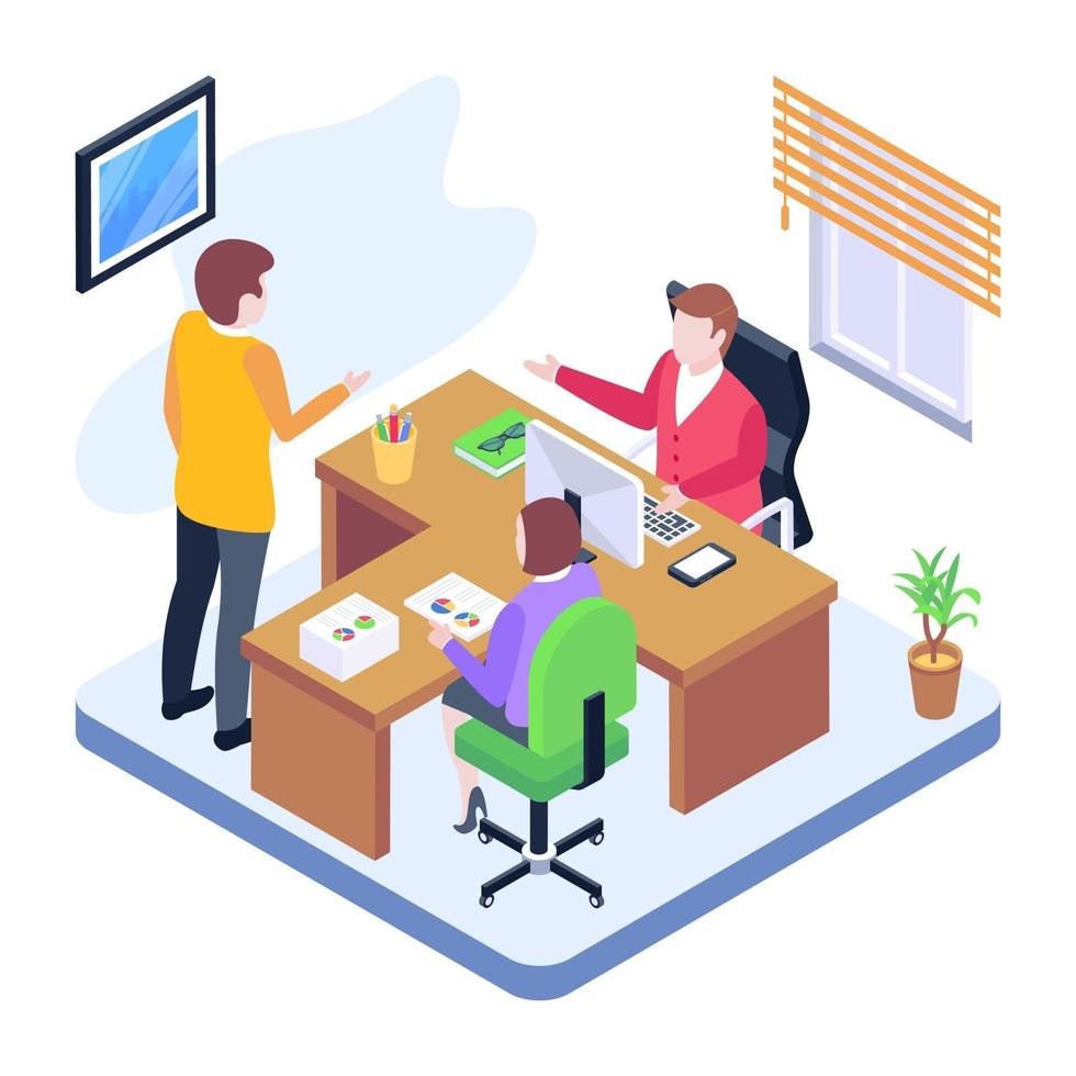 Office and  Work Place vector