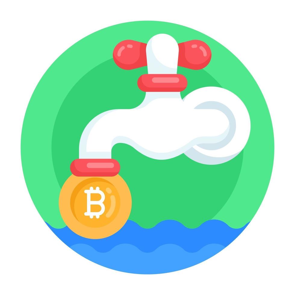 Bitcoin Money Faucet 3068213 Vector Art at Vecteezy