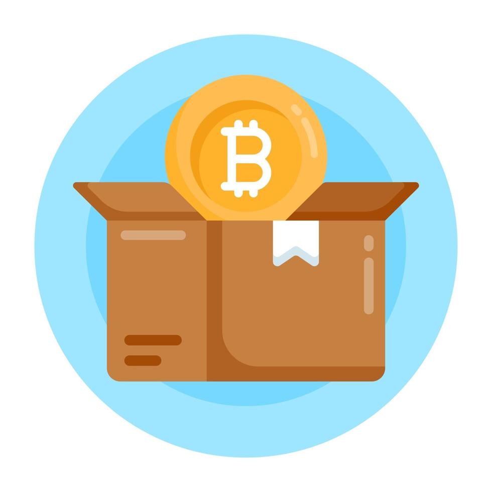 Bitcoin Parcel and Delivery vector