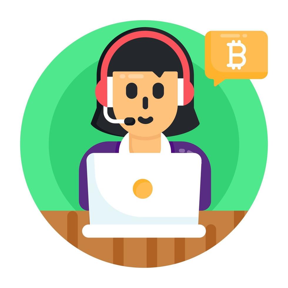 Customer  Bitcoin Assistant vector