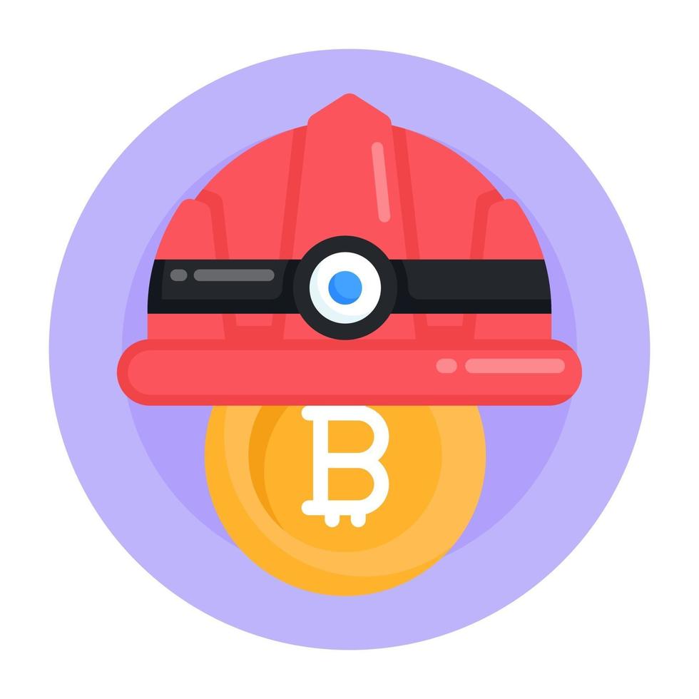 Bitcoin Miner Hat vector