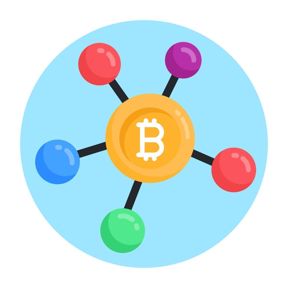 Blockchain Network Nodes vector