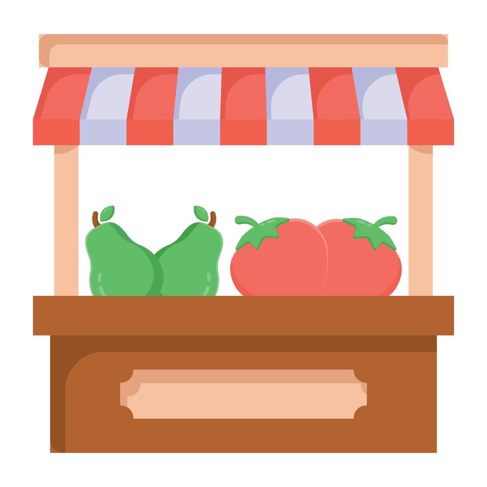 Vegetables Food  Stall vector