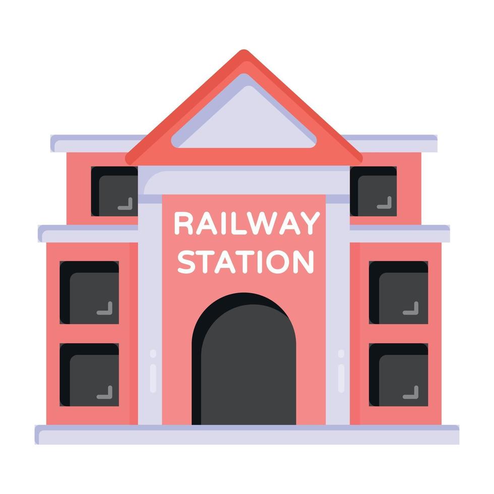 Railway Station architecture vector