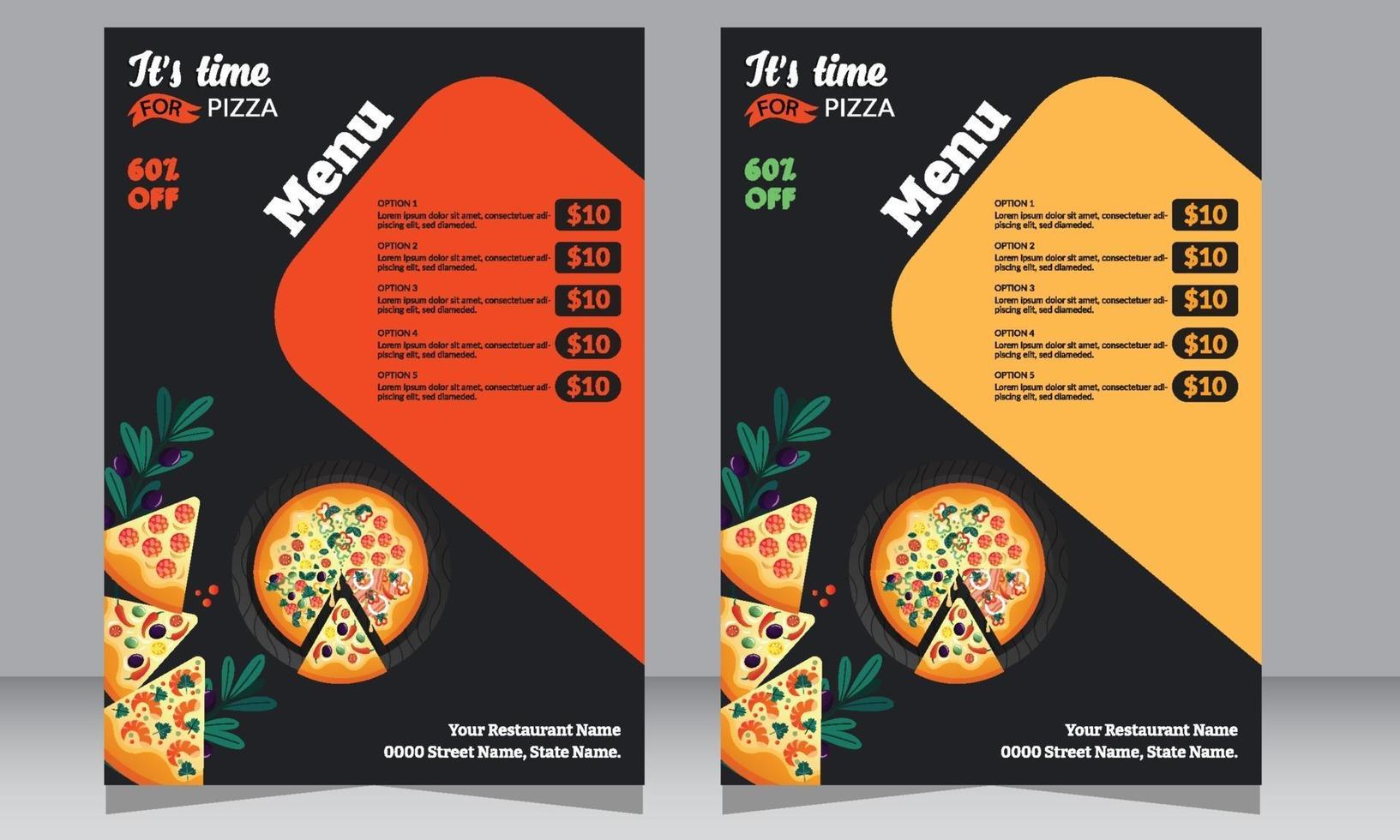 Restaurant Flyer, Pizza Shop flyer, Poster, Food Flyer vector