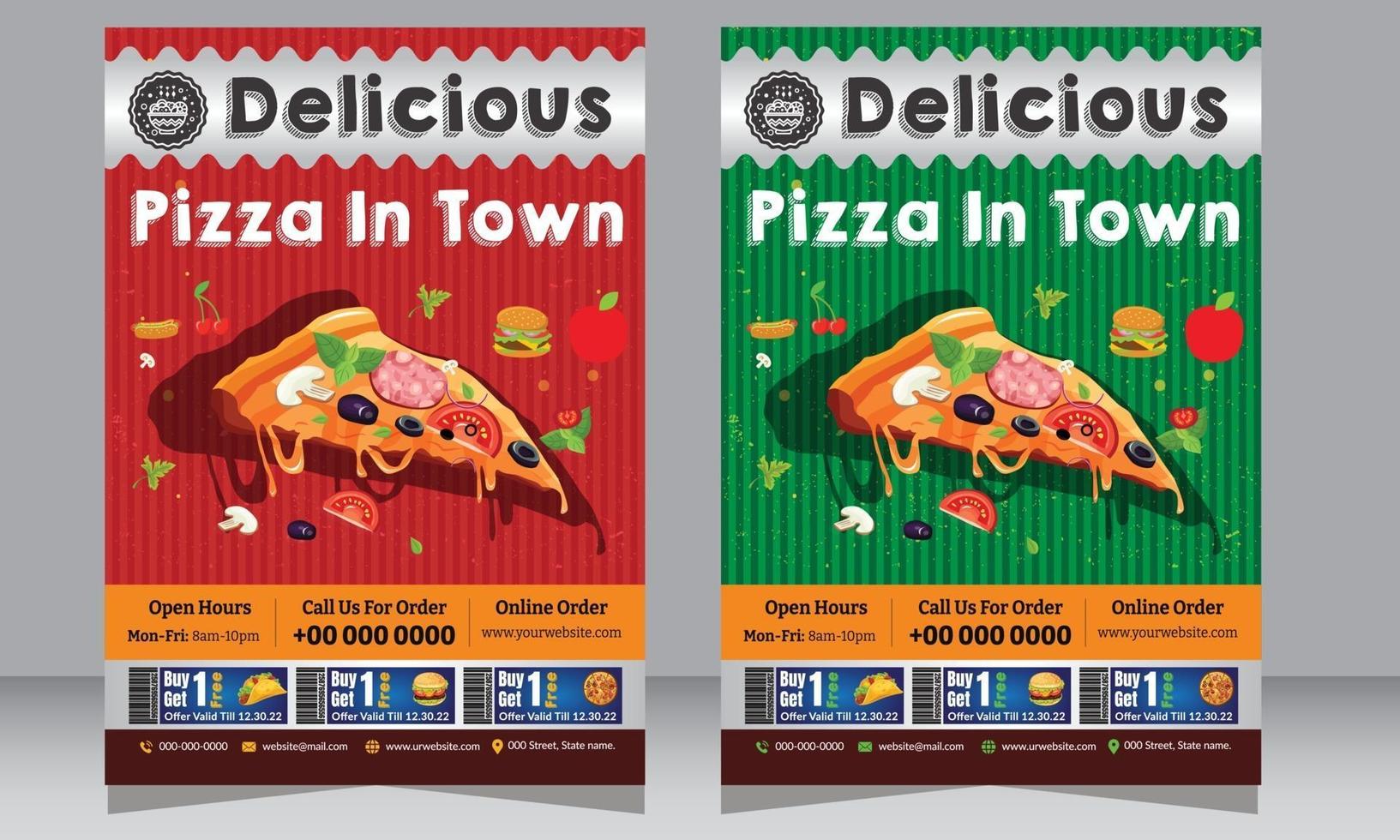 Restaurant Flyer, Pizza Shop flyer, Poster, Food Flyer vector