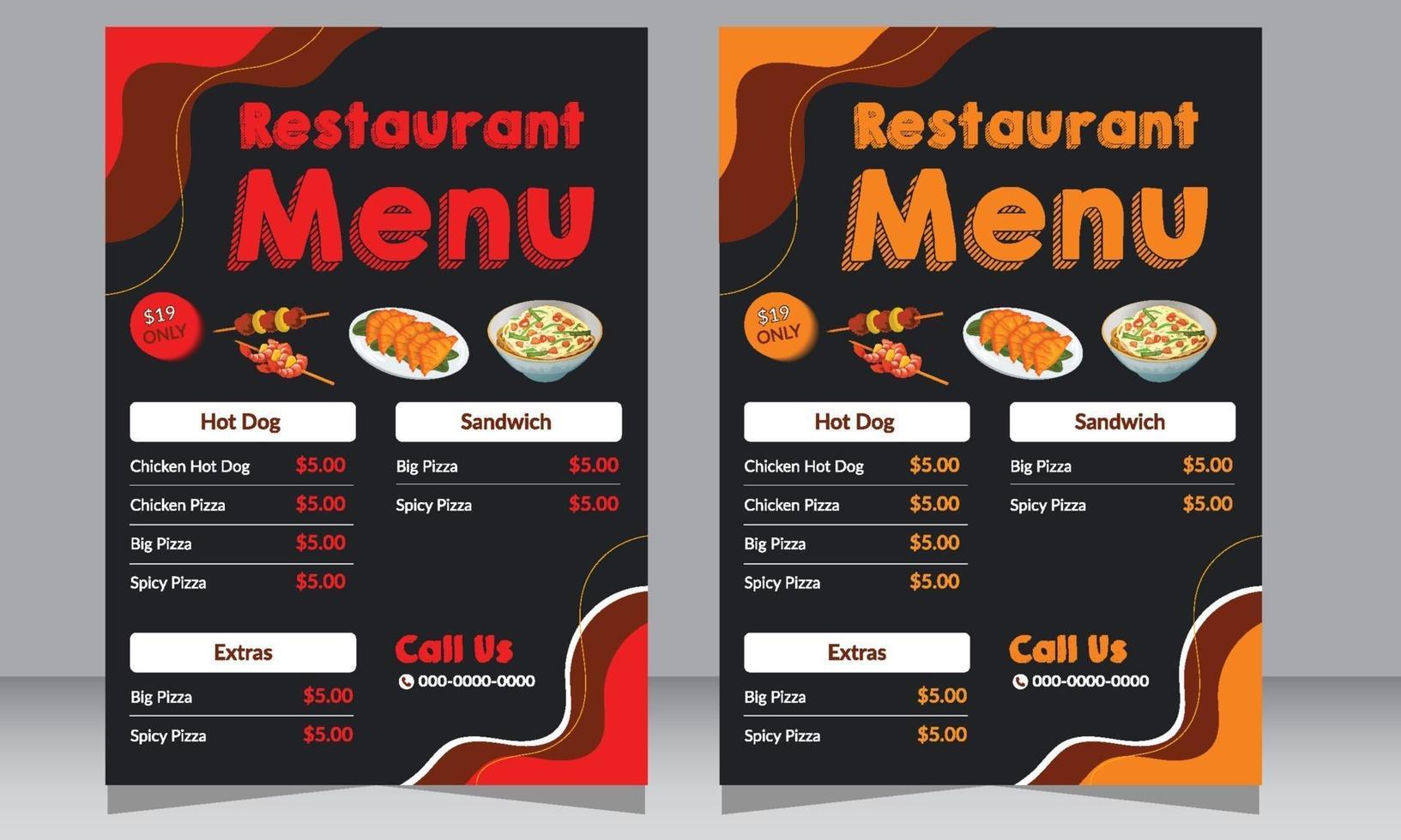 Restaurant Flyer, Pizza Shop flyer, Poster, Food Flyer vector