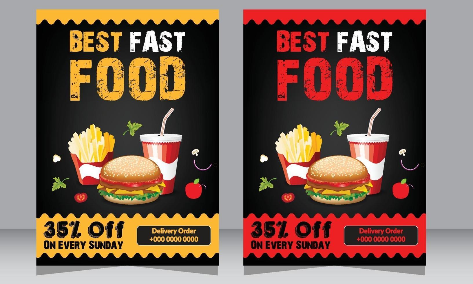 Restaurant Flyer, Pizza Shop flyer, Poster, Food Flyer vector