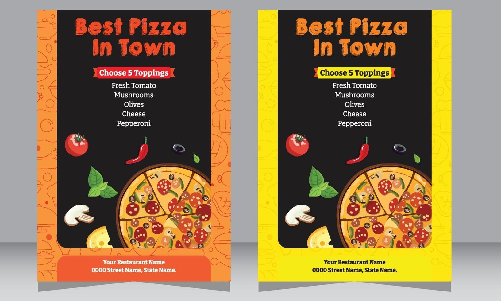 Restaurant Flyer, Pizza Shop flyer, Poster, Food Flyer vector