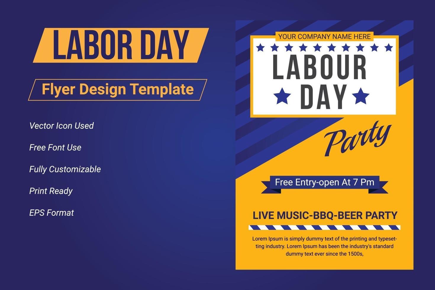 Labor day sale promotion advertising flyer, banner template vector