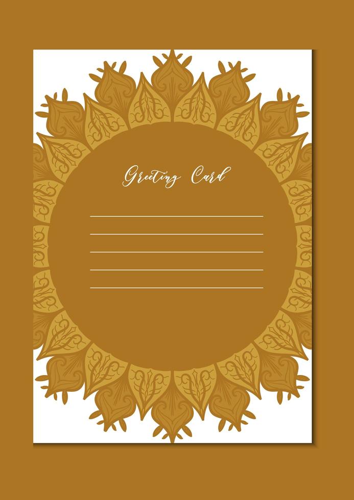 Mandala vintage template card vector